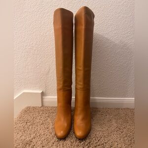 SCHUTZ Women's Tan Leather Heeled Boots